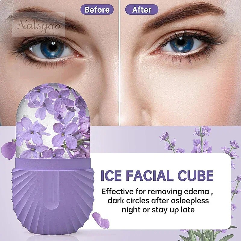 Face Ice Roller Puffiness - 아이스 페이스 롤러 1개 실리콘 아이스