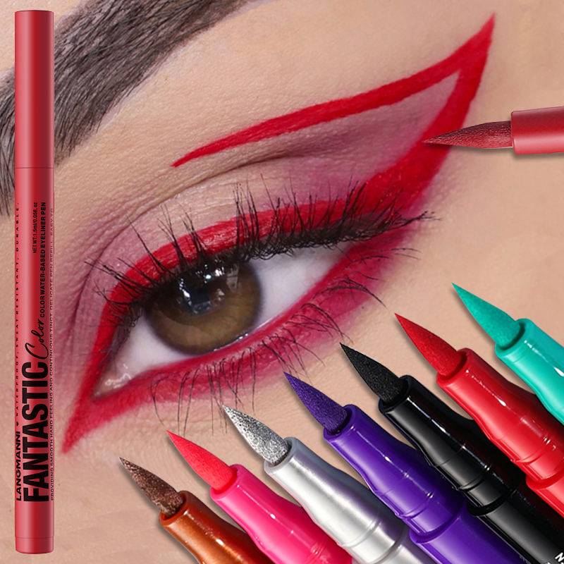 Waterproof Liquid Eyeliner Pen - 매트 레드 리퀴드 아이라이너 블랙 화이트