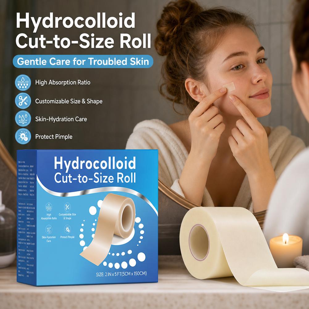 Hydrocolloid Pimple Patch - 하이드로콜로이드 여드름 패치 롤 5cm*1.5m 원하는