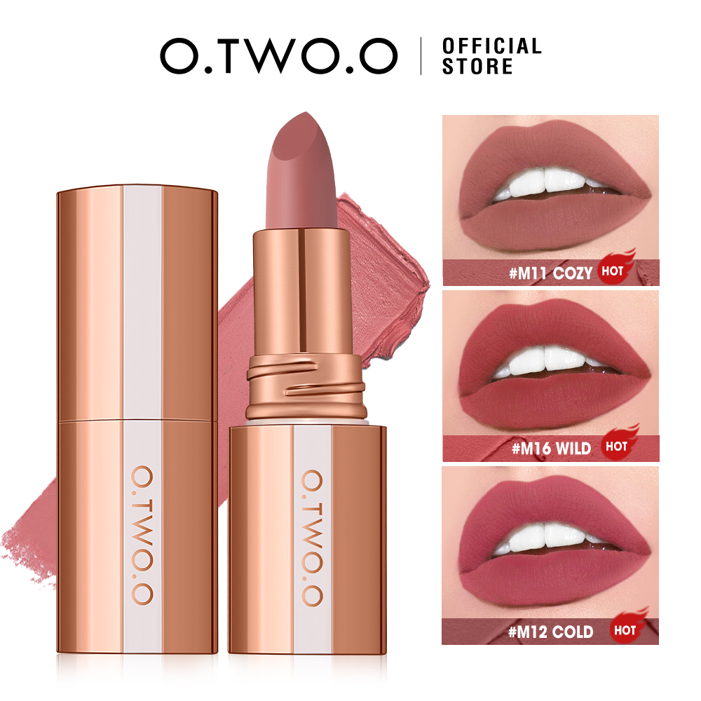 Matte Velvet Lip Tint Long Lasting - O.TWO.O 매트 립스틱, 오래 지속되는 방수