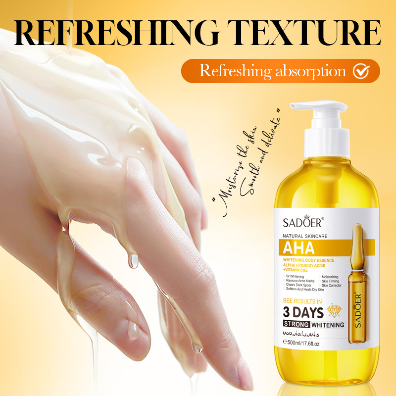사도어 AHA 화이트닝 바디 에센스 500ml 보습 브 - Hyaluronic Acid Facial Serum 리뷰 및 가격
