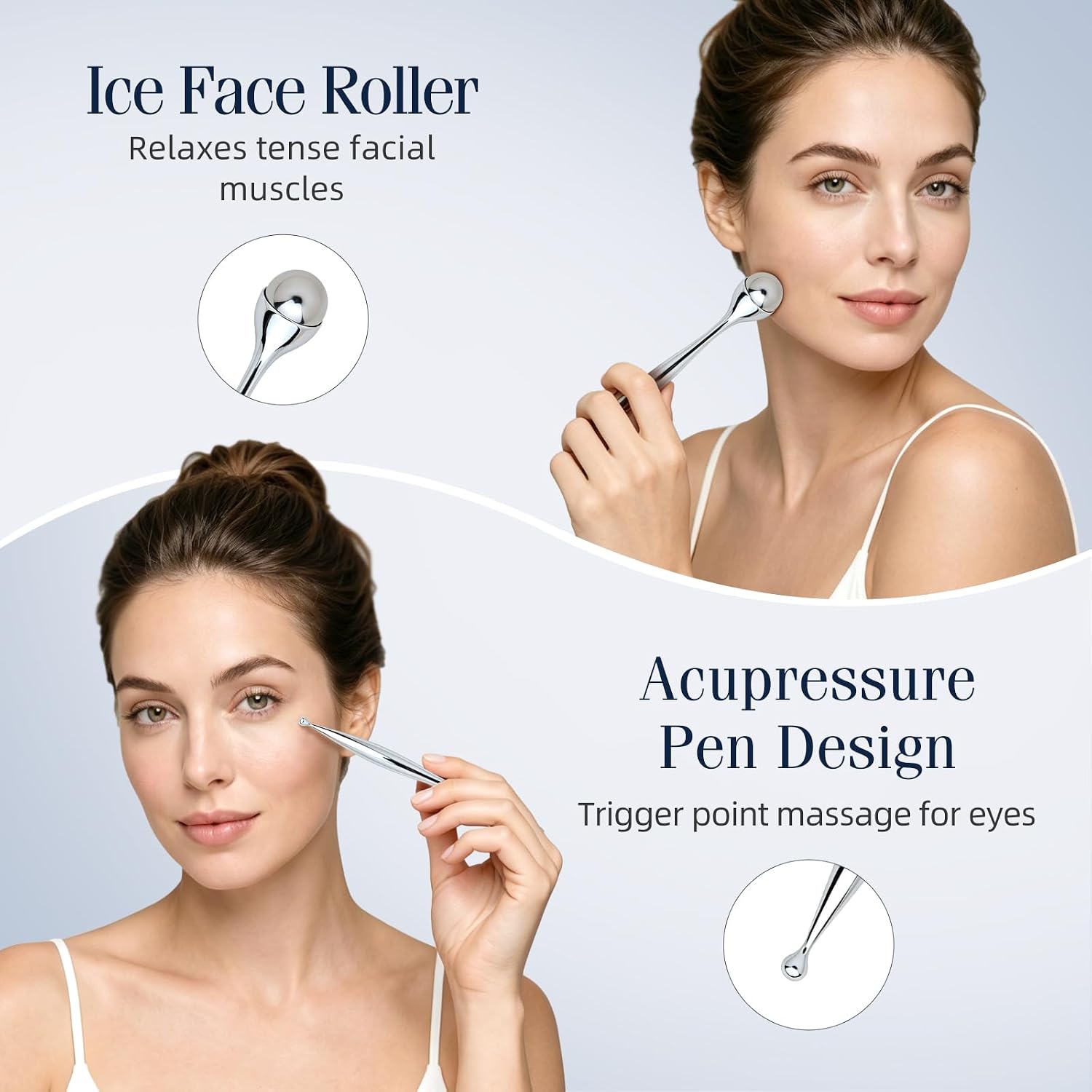 메탈 페이스 롤러 마사지기 눈가 붓기 완화 아이스 롤러 - Face Ice Roller Puffiness 리뷰 및 가격