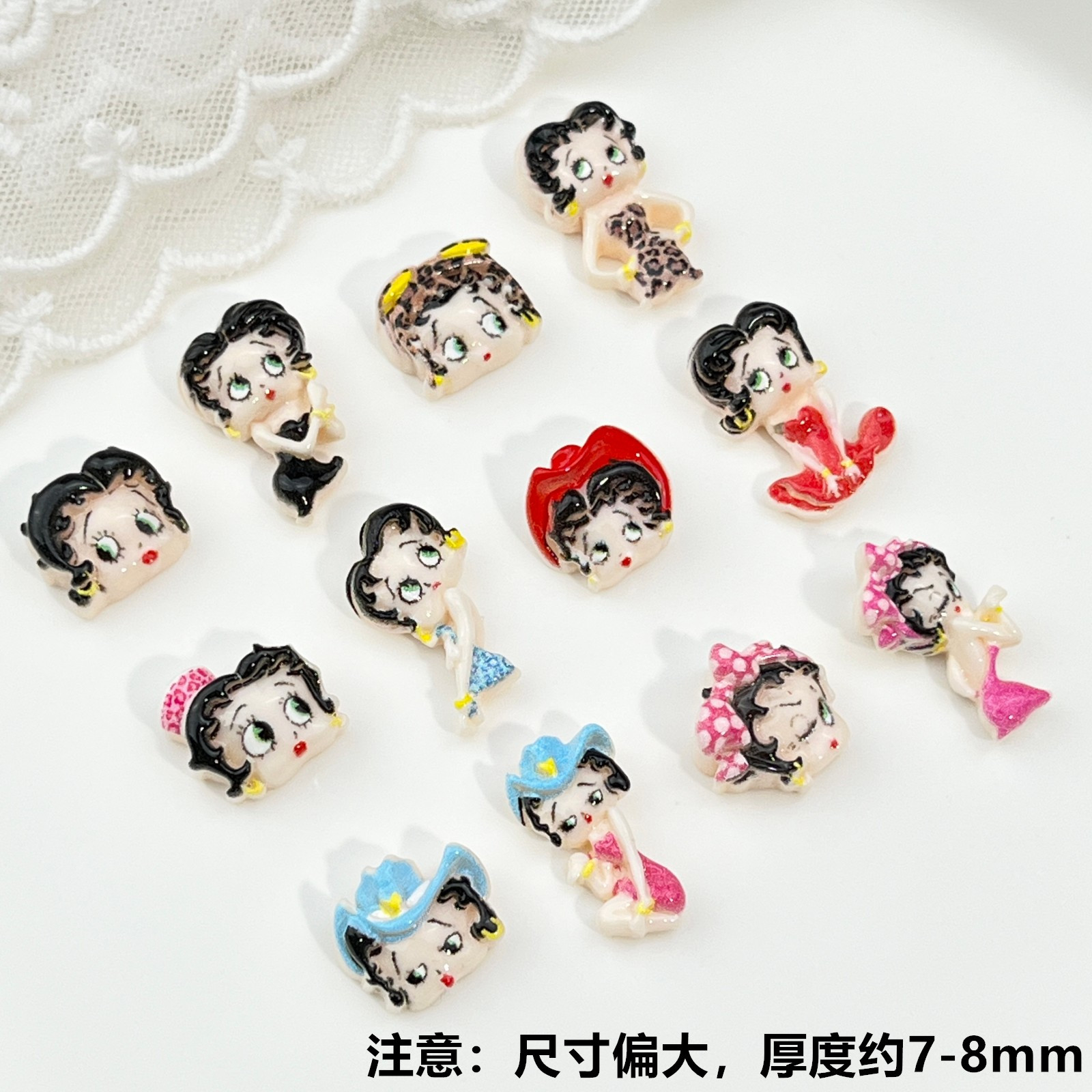 100개 만화 베티 네일 아트 액세서리 레진 웨어링 아 - Nail Art 리뷰 및 가격