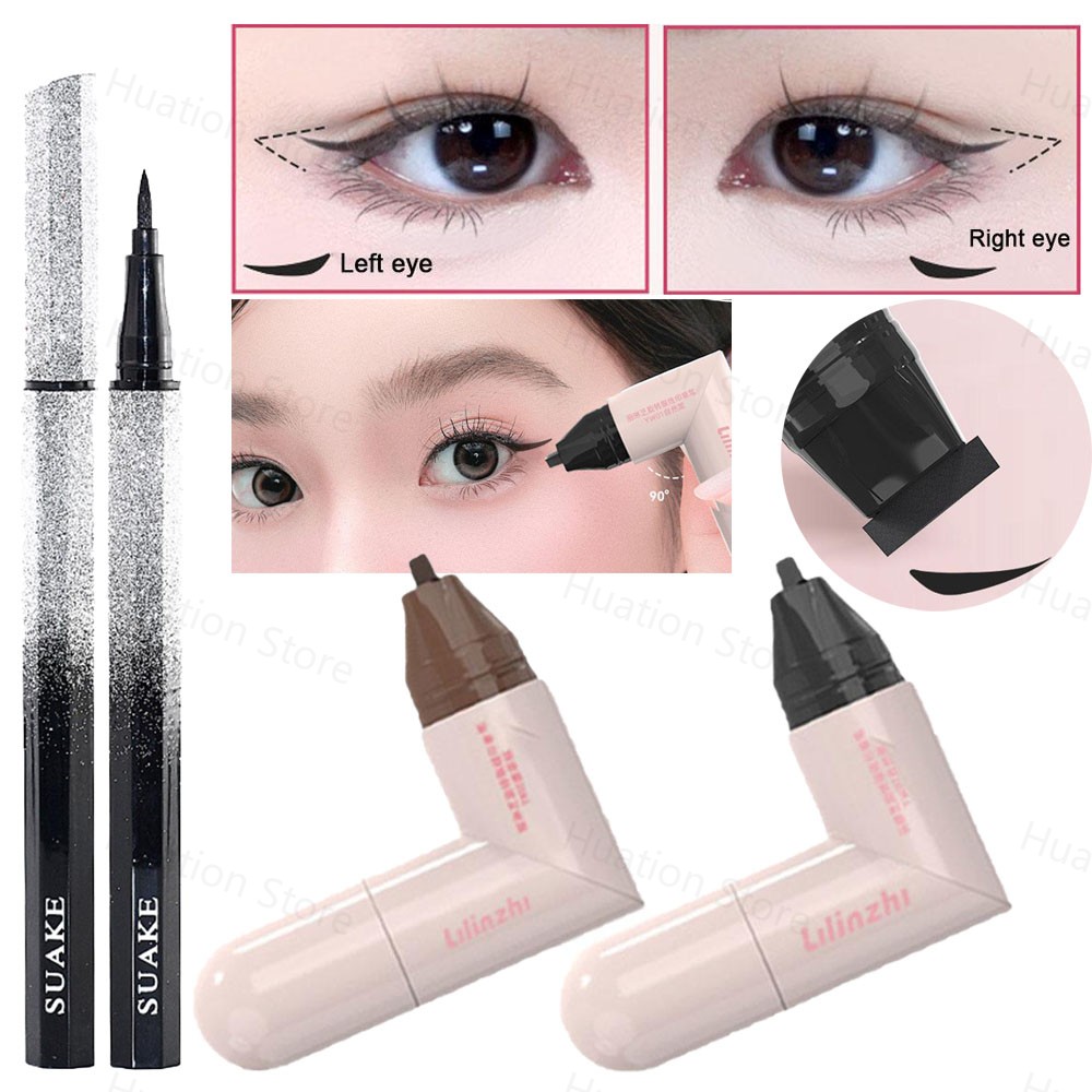 DIY 회전 아이라이너 스탬프 일체형 블랙 브라운 듀얼 - Waterproof Liquid Eyeliner Pen 리뷰 및 가격
