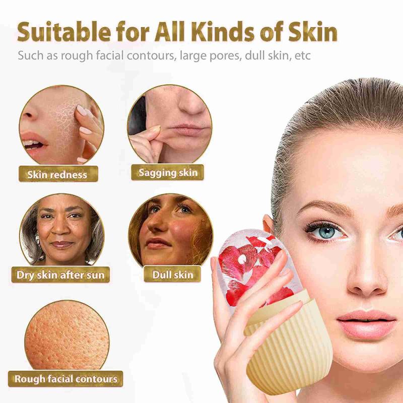 1개입 아이스 페이스 롤러 아이스 큐브 뷰티 마사지 실 - Face Ice Roller Puffiness 리뷰 및 가격
