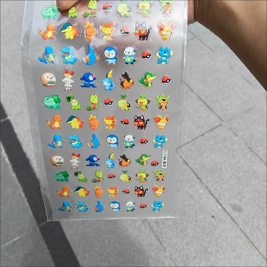   네일 스티커, 초코보, 뽀삐, 애니메이션 관련 상품 - Nail Art 리뷰 및 가격